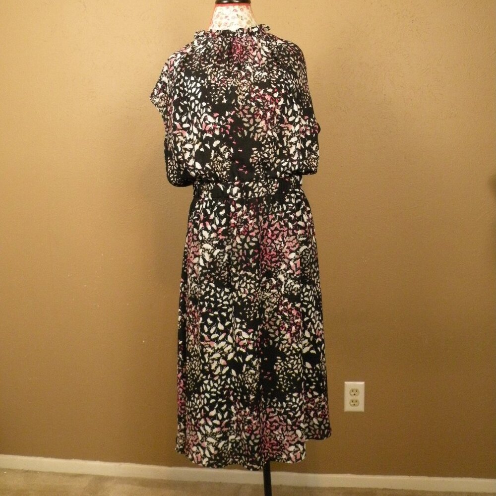 NWT Banana Republic Floral Midi Dress 14 Cherry Blossom Print